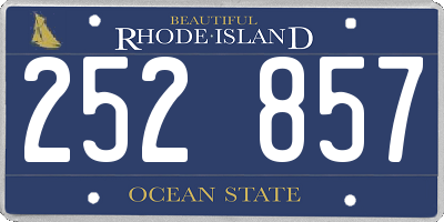 RI license plate 252857