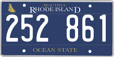 RI license plate 252861