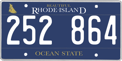 RI license plate 252864
