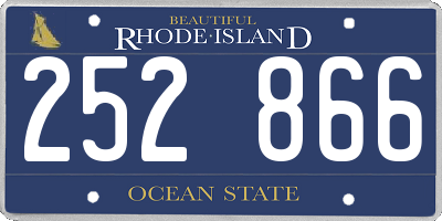 RI license plate 252866