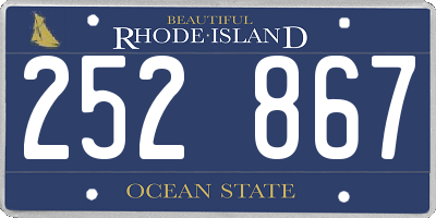 RI license plate 252867