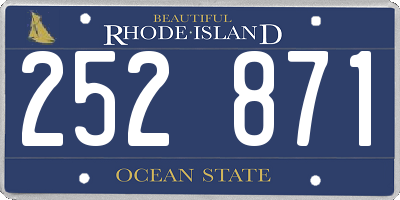 RI license plate 252871