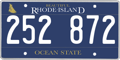 RI license plate 252872