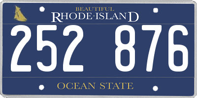 RI license plate 252876