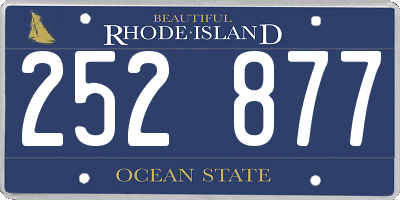 RI license plate 252877