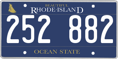 RI license plate 252882