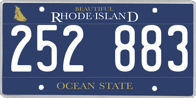 RI license plate 252883