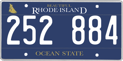RI license plate 252884