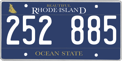 RI license plate 252885