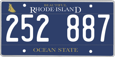 RI license plate 252887