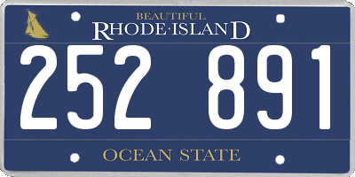 RI license plate 252891