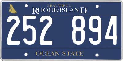 RI license plate 252894