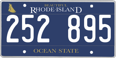 RI license plate 252895