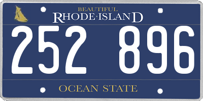 RI license plate 252896
