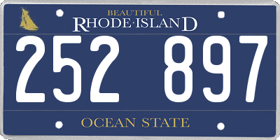 RI license plate 252897