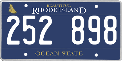 RI license plate 252898
