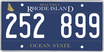 RI license plate 252899