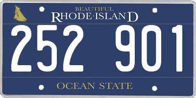 RI license plate 252901