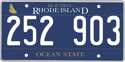 RI license plate 252903