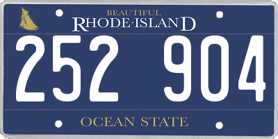 RI license plate 252904