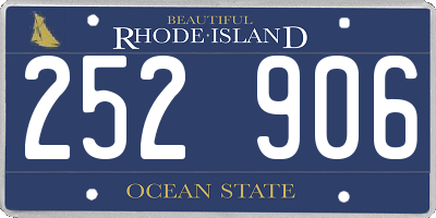 RI license plate 252906