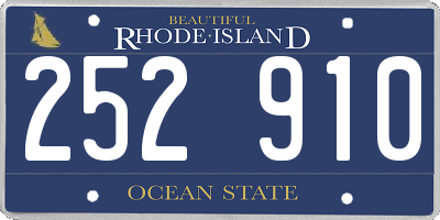 RI license plate 252910