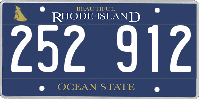 RI license plate 252912