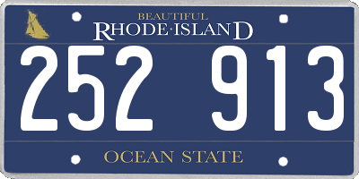 RI license plate 252913