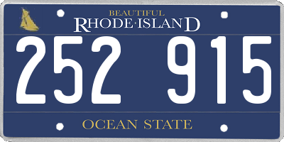 RI license plate 252915