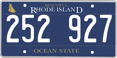 RI license plate 252927