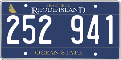 RI license plate 252941