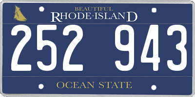 RI license plate 252943