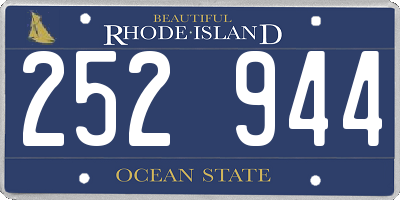 RI license plate 252944