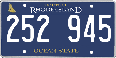 RI license plate 252945