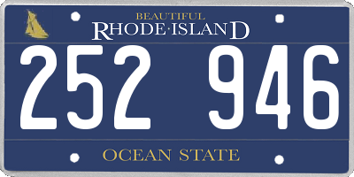RI license plate 252946