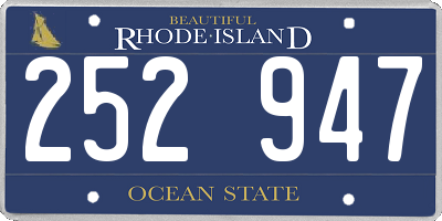 RI license plate 252947