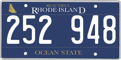 RI license plate 252948