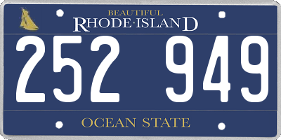 RI license plate 252949