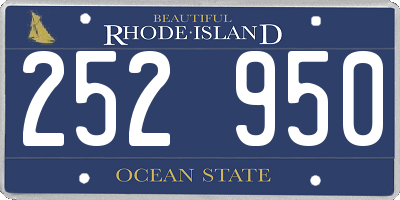 RI license plate 252950