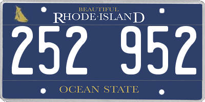 RI license plate 252952