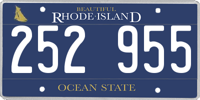 RI license plate 252955