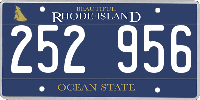 RI license plate 252956