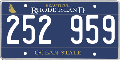 RI license plate 252959