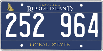 RI license plate 252964