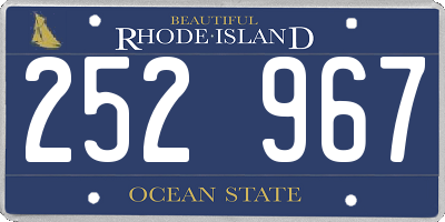 RI license plate 252967