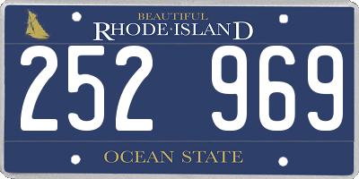 RI license plate 252969