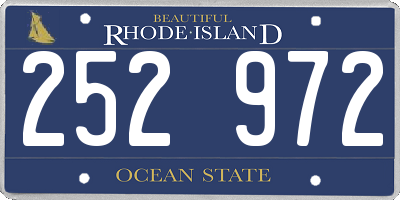RI license plate 252972