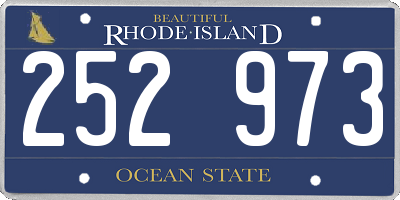 RI license plate 252973