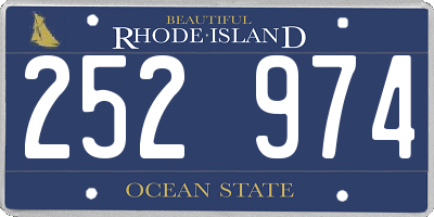 RI license plate 252974