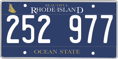 RI license plate 252977
